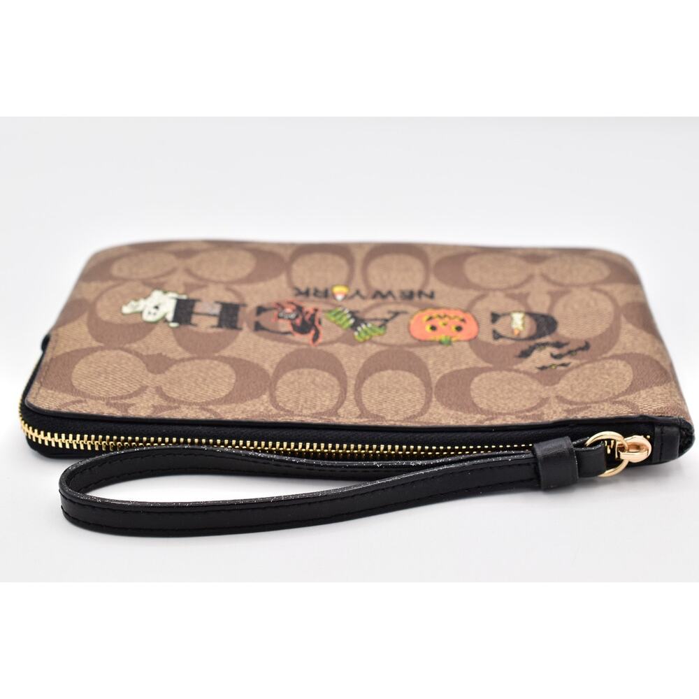 Coach HALLOWEEN Wristlet Bag Cards ID XL Phone Case Witch Bats Cat Pumpkin 2022 - Picture 6 of 14
